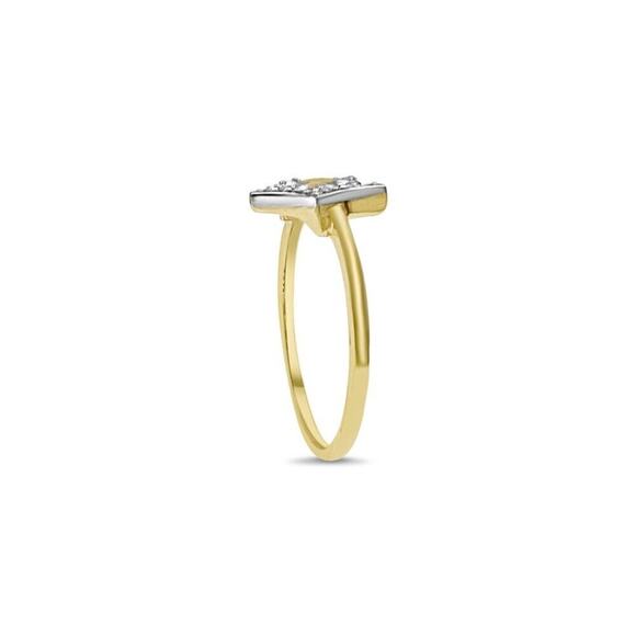 14k Yellow Gold Stackable Star Ring Womens Band - Picture 2 of 2